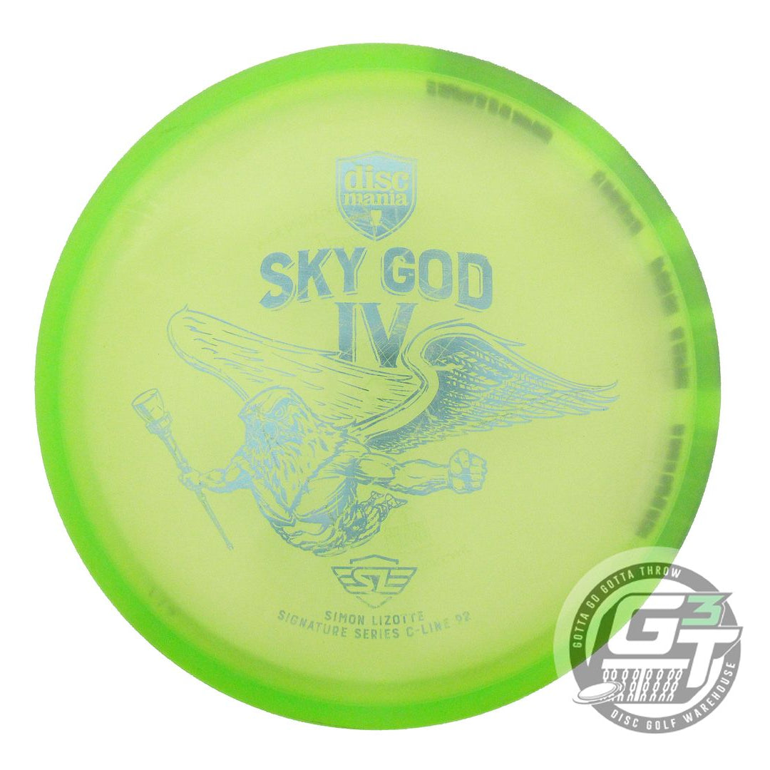 USED DiscMania SKY GOD 4 C-Line P2 175g Lime Aqua Foil Putter Golf Disc