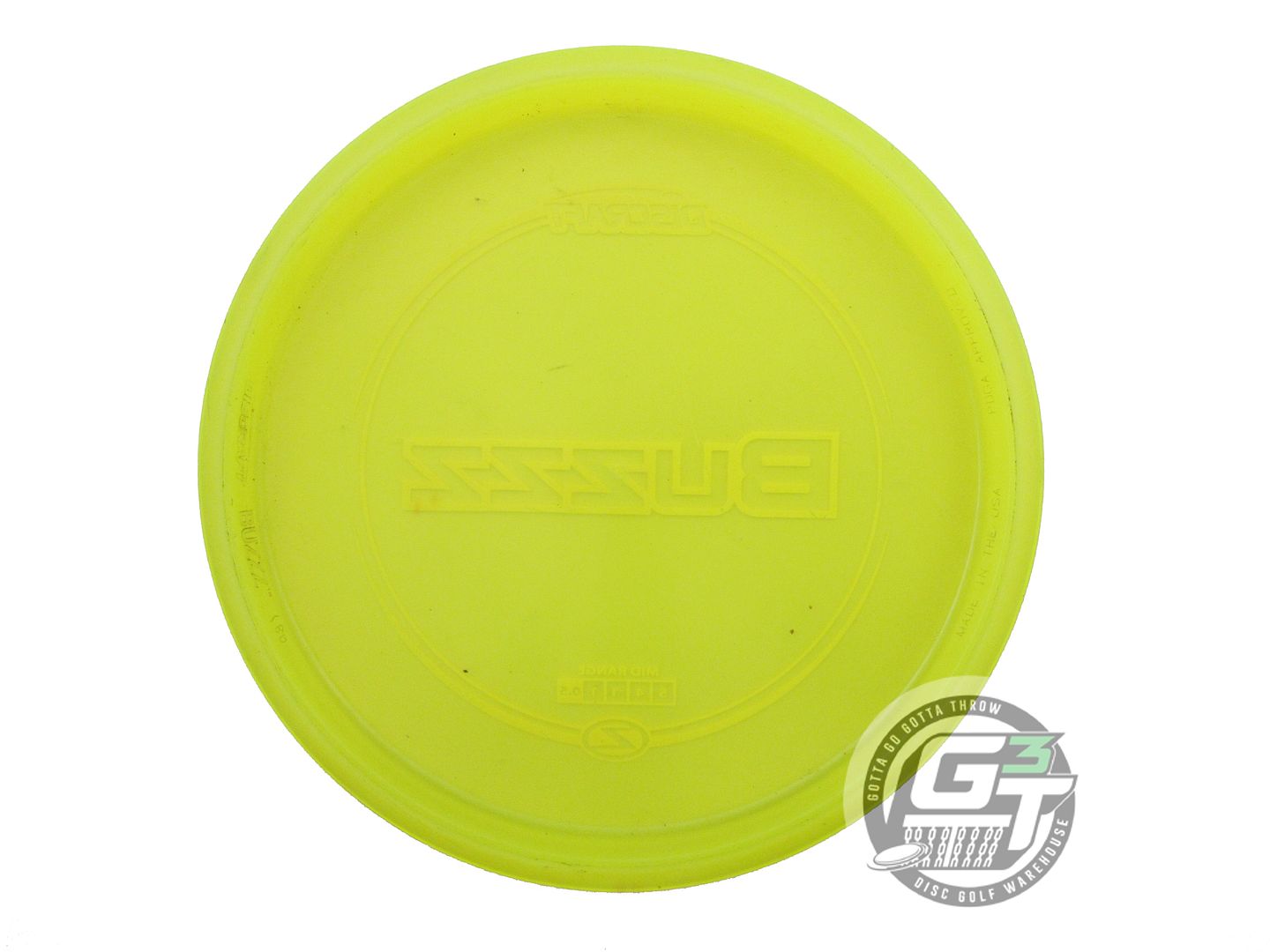 USED Discraft Z Buzzz 180g Yellow Yellow Stamp Midrange Golf Disc