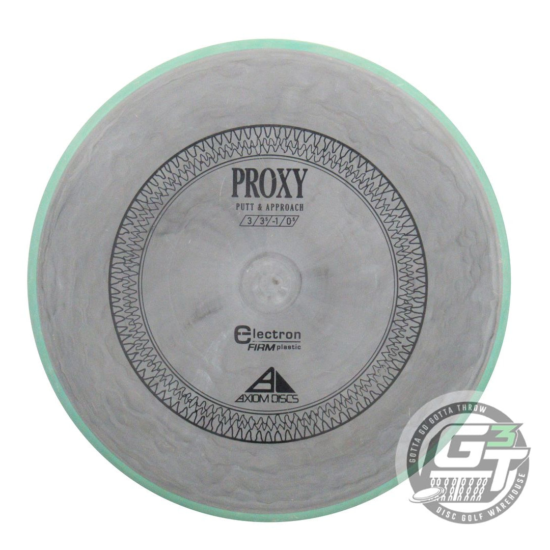 USED Axiom Discs Electron Firm Proxy 173g Gray Green Rim Putter Golf Disc
