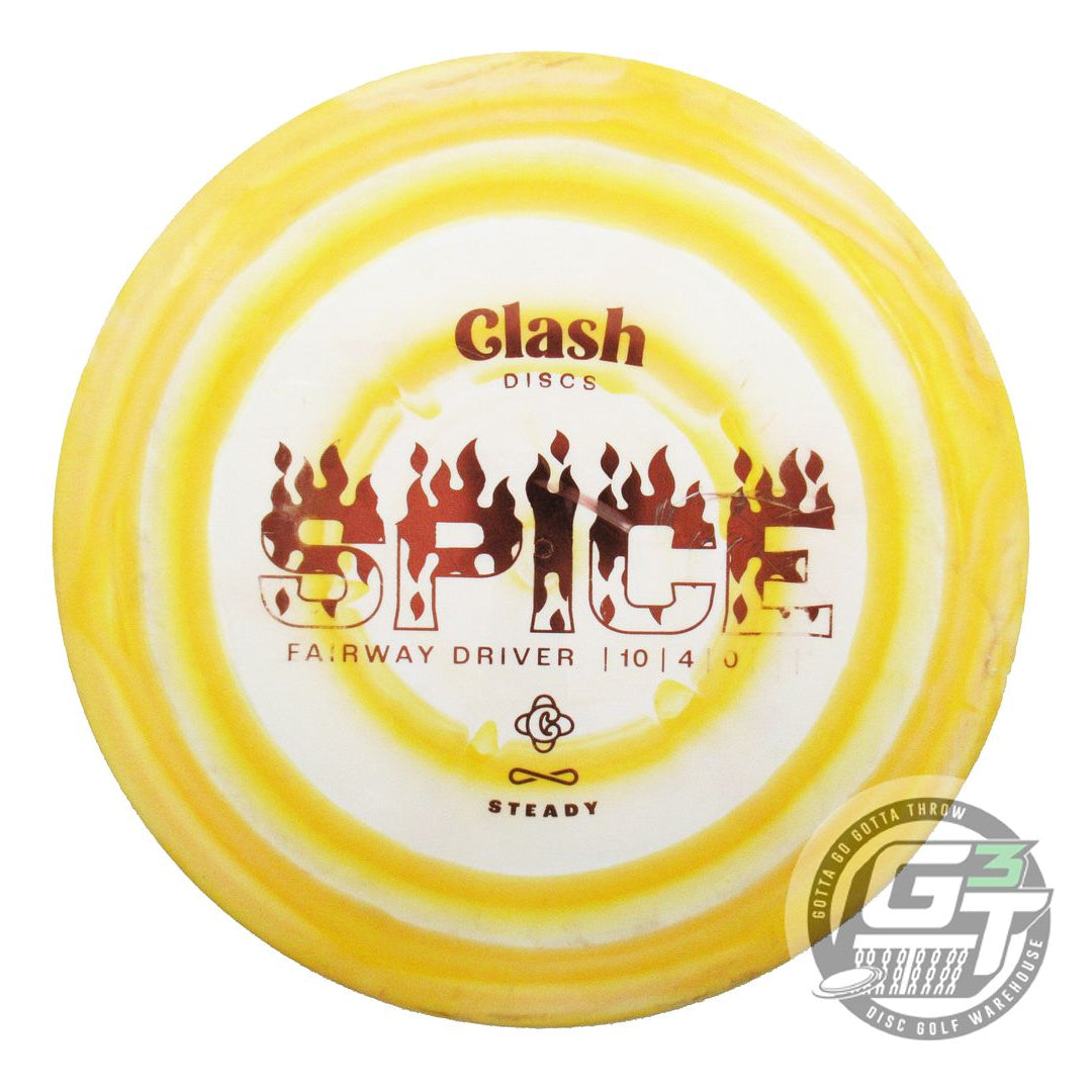 USED Clash Discs Steady Ring Spice 169g Marigold-White A Fairway Driver Disc