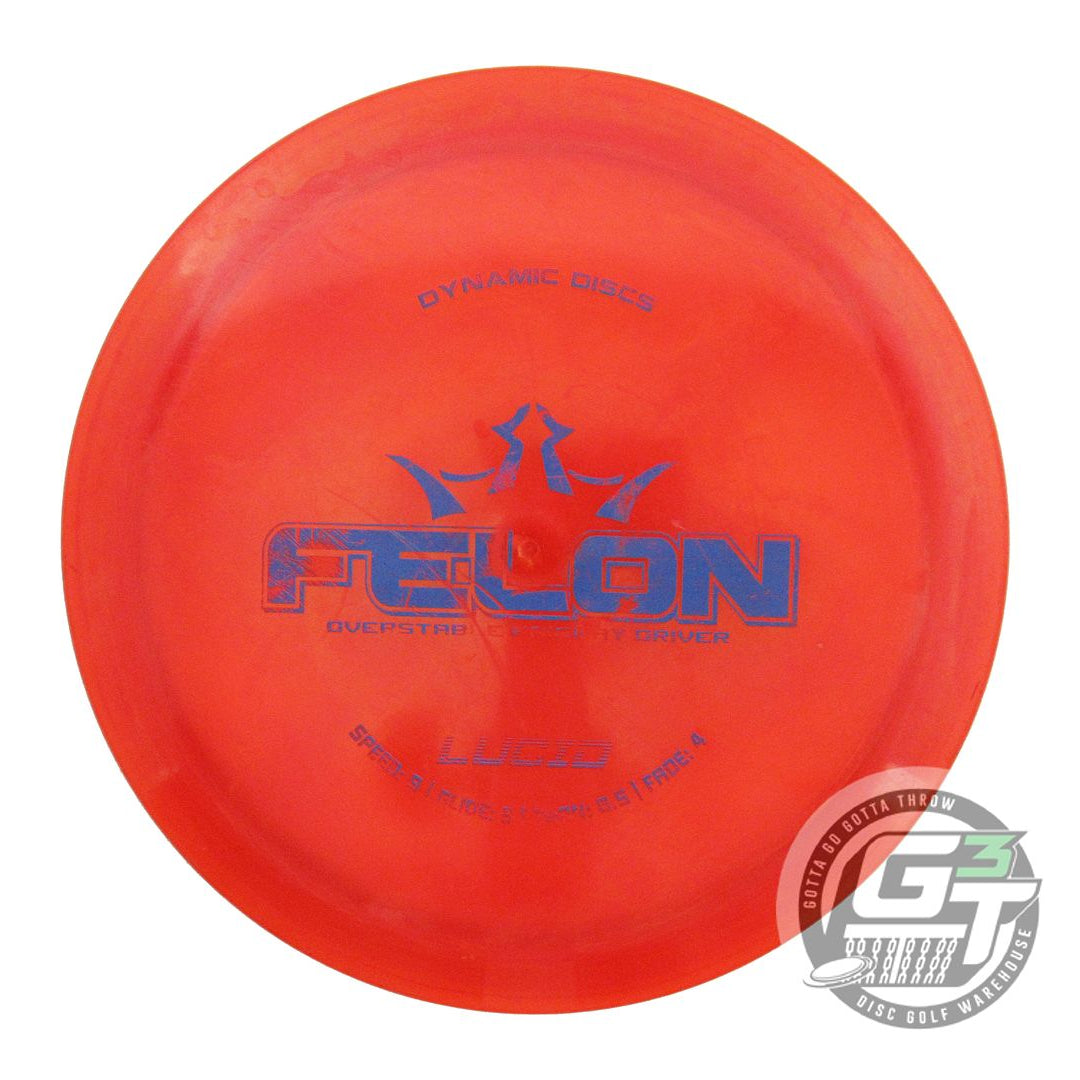 USED Dynamic Discs Lucid Felon 175g Red Blue Stamp Fairway Driver Golf Disc