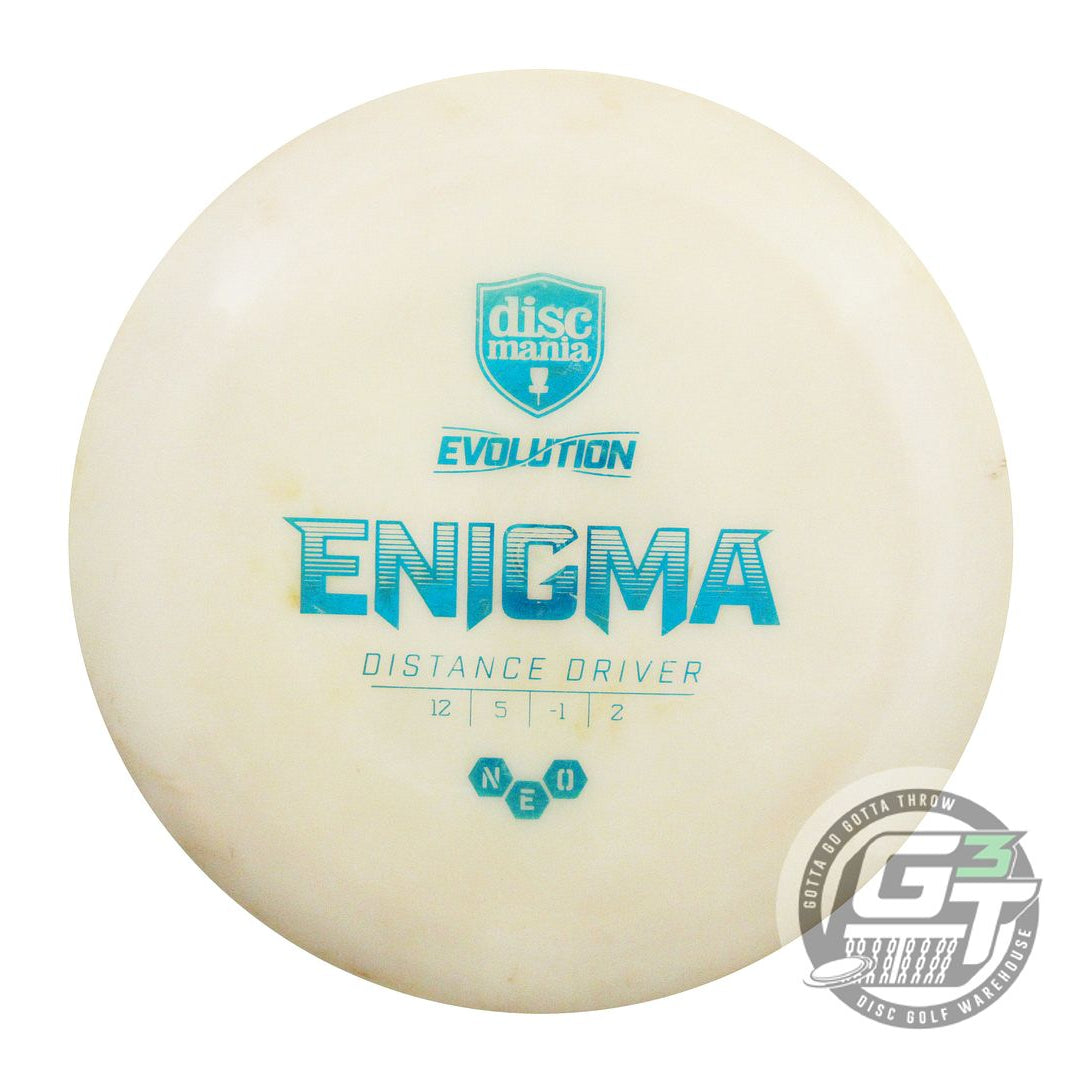 USED DiscMania Neo Enigma 175g Tan Blue Foil Distance Driver Golf Disc
