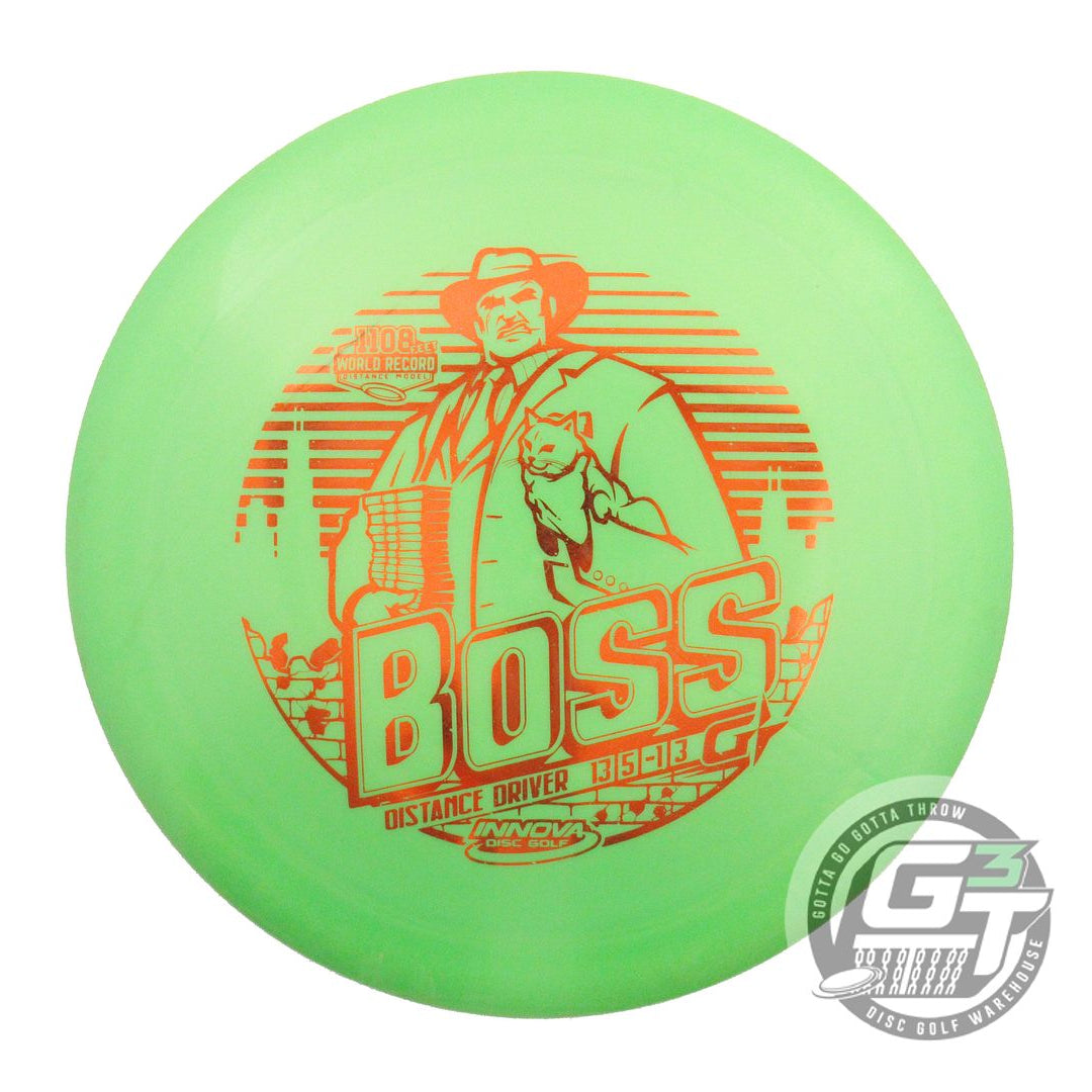 USED Innova GStar Boss 168g Lime Orange Foil Distance Driver Golf Disc