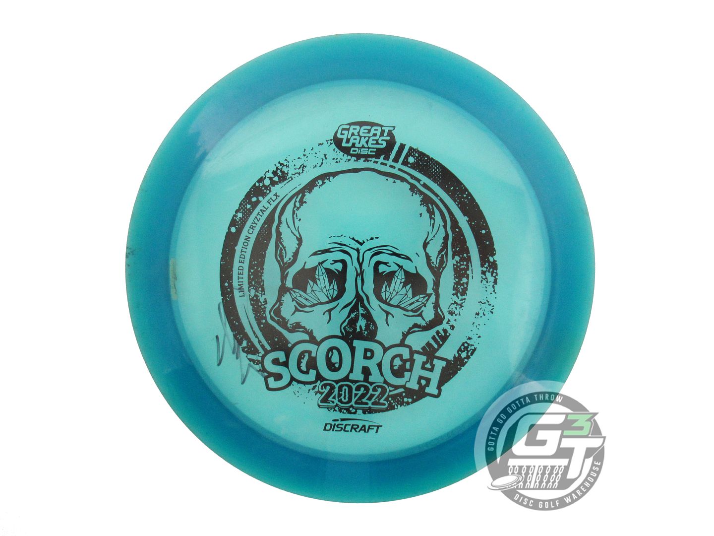 USED Discraft CryZtal FLX Scorch 173g Blue Black Stamp Distance Driver Golf Disc