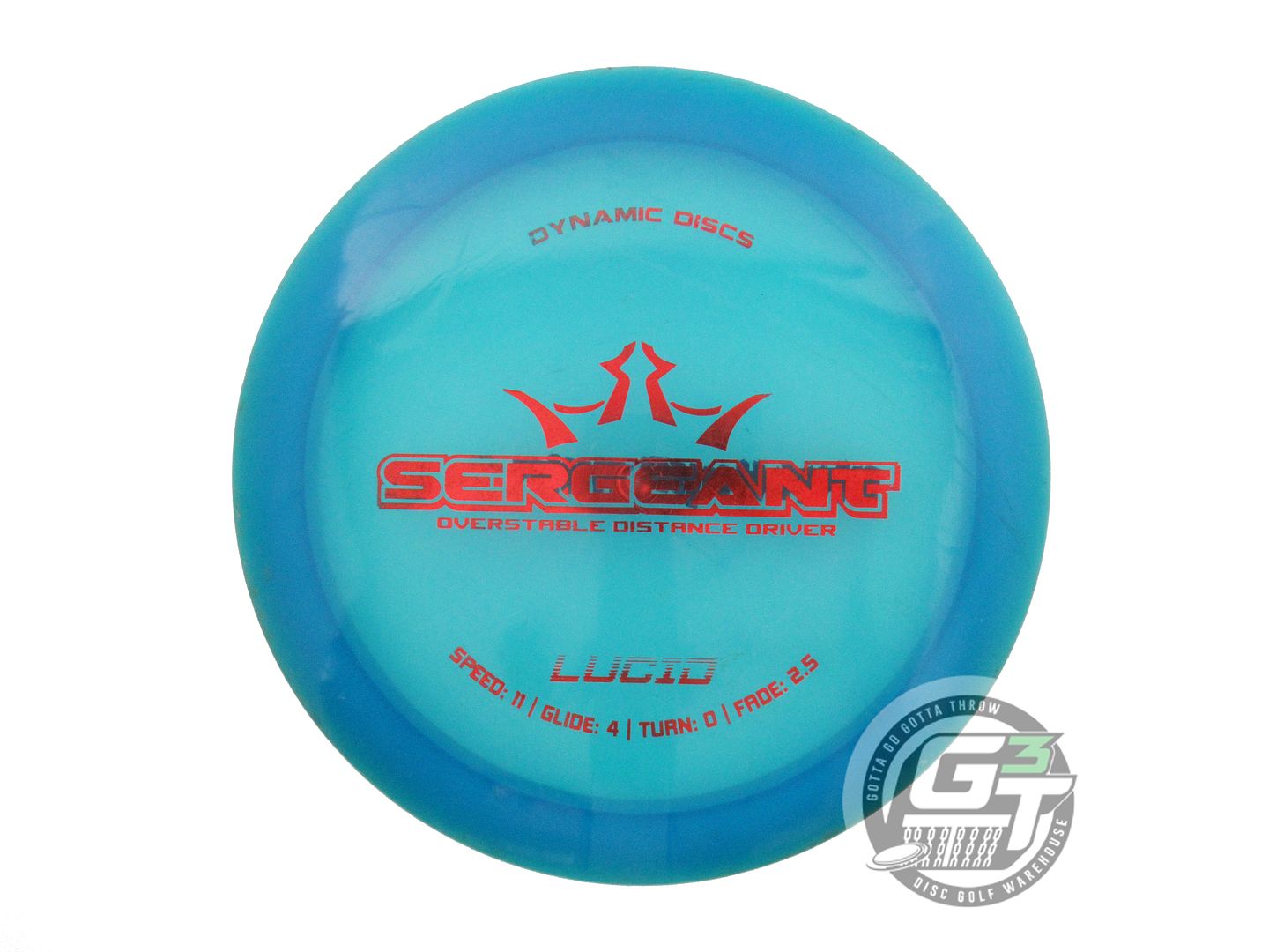 USED Dynamic Discs Lucid Sergeant 174g Blue Red Foil Driver Golf Disc