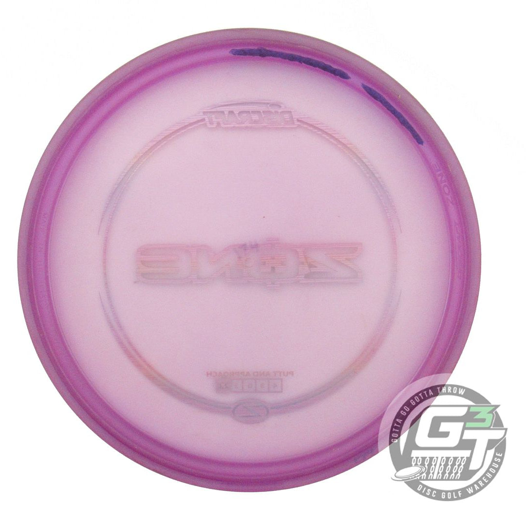 USED Discraft Z Zone 174g Purple Rainbow Laser Foil Putter Golf Disc