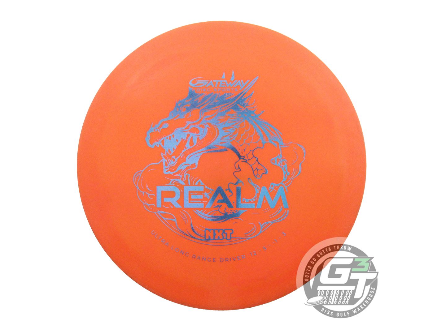 USED Gateway NXT Realm 176g Orange Blue Foil Distance Driver Golf Disc
