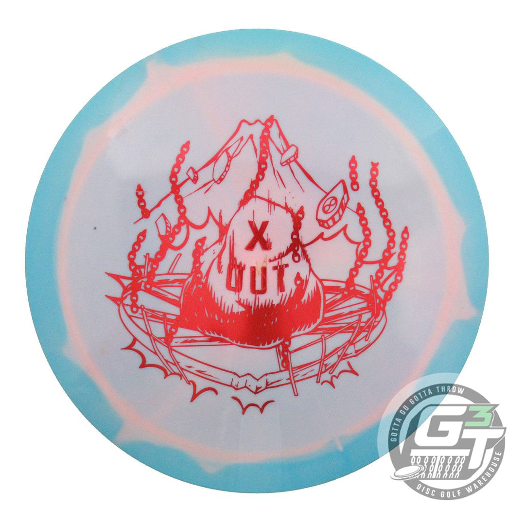 USED Infinite X-OUT Halo S-Blend Czar 175g Teal-Pink Distance Driver Golf Disc