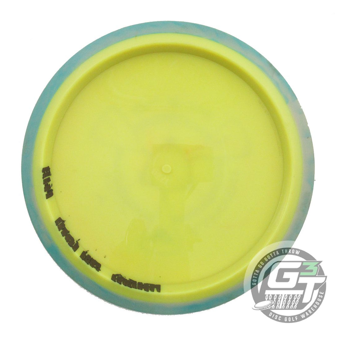 USED Axiom Discs Neutron Insanity 172g Yellow Teal Rim Distance Driver Golf Disc