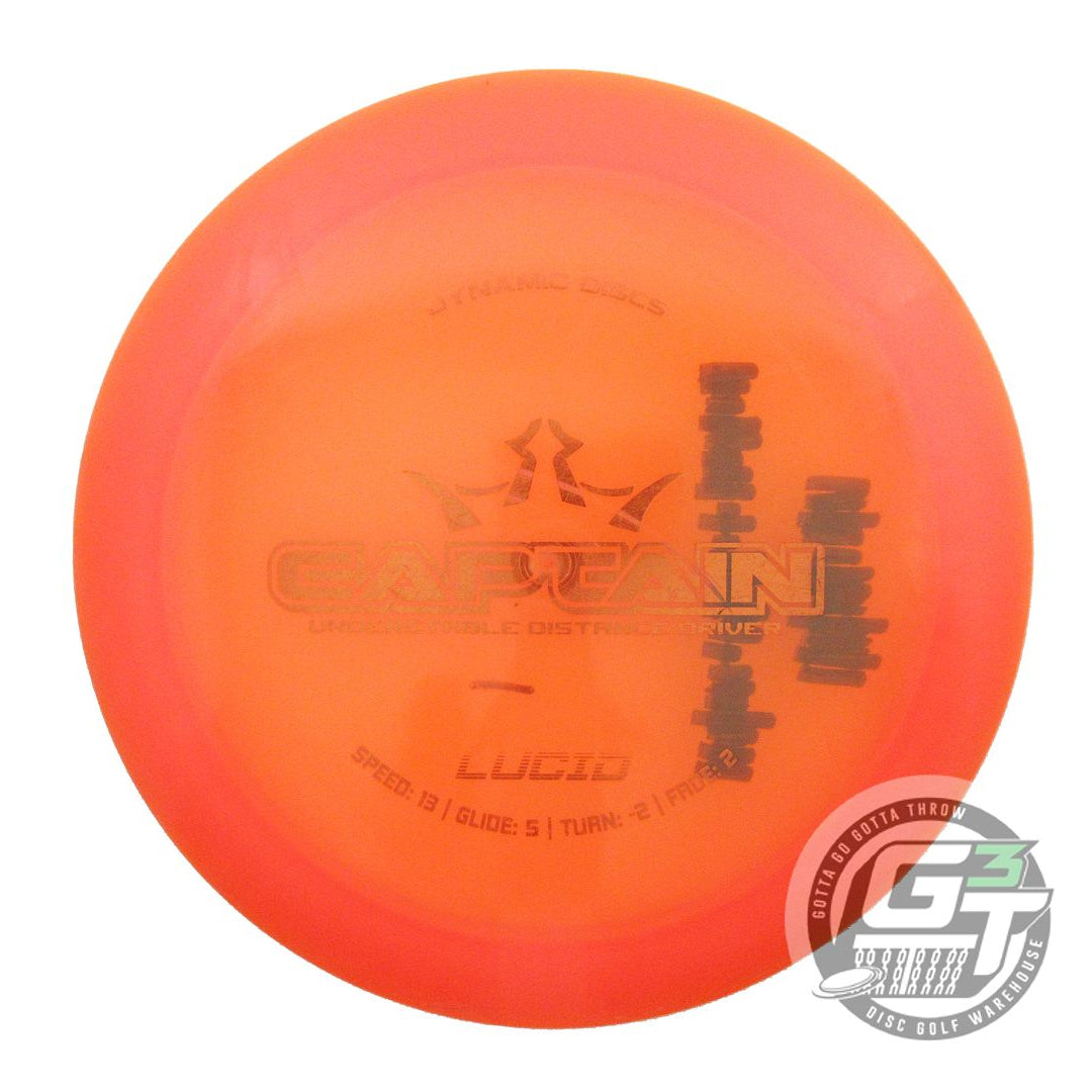 USED Dynamic Discs Lucid Captain 174g Orange Orange Foil Distance Driver Disc