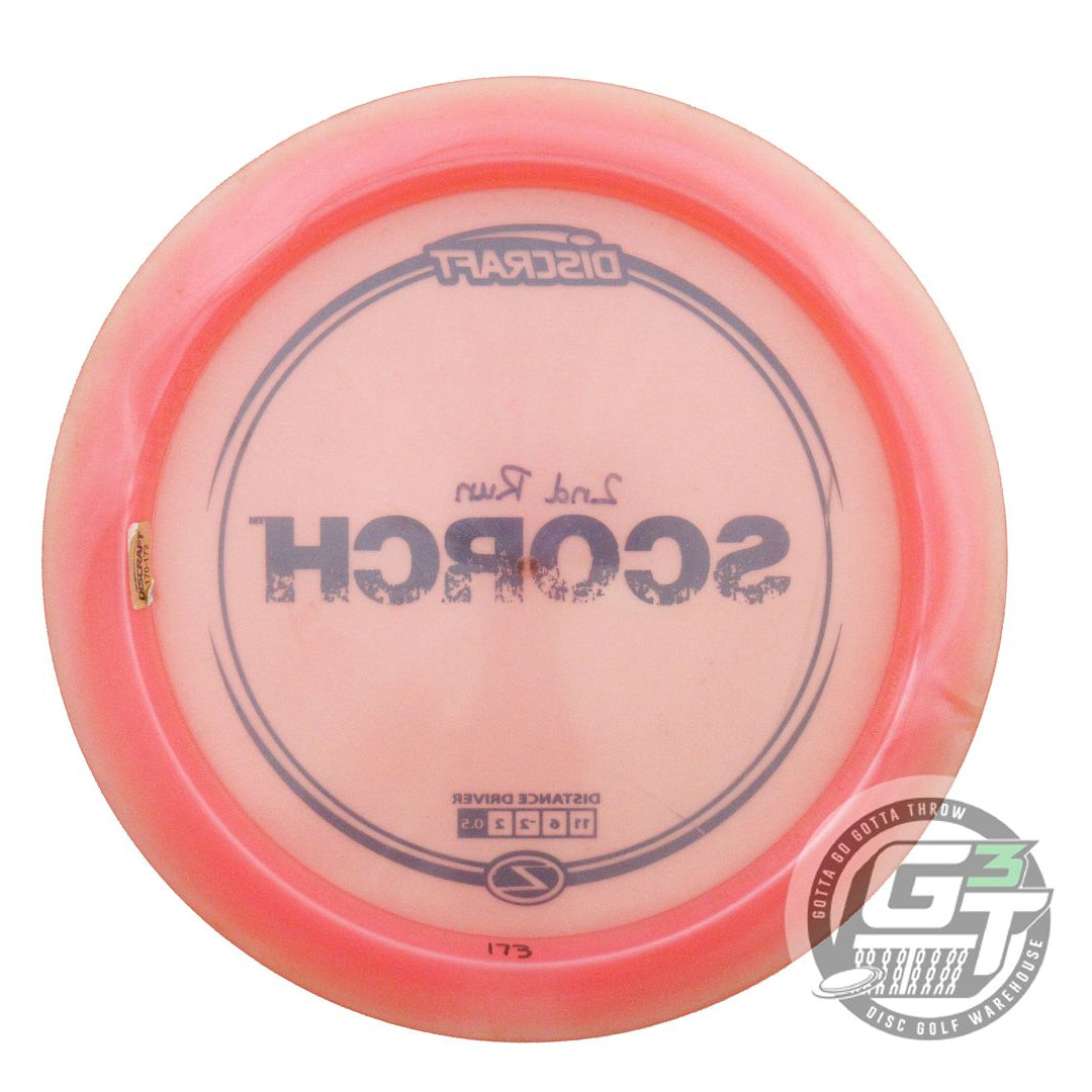 USED Discraft Z Scorch 173g Pink Black Stamp Distance Driver Golf Disc
