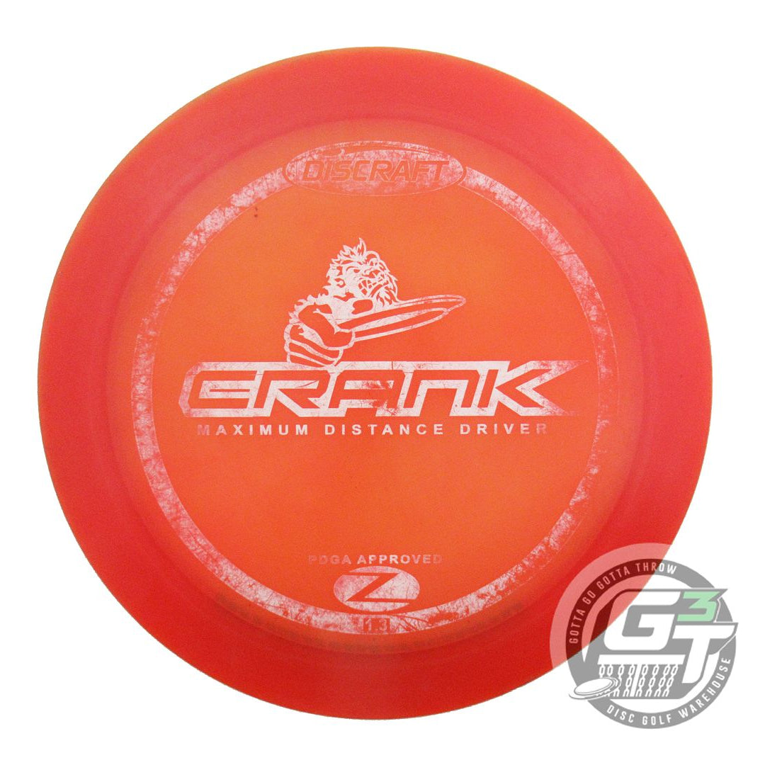 USED Discraft Z Crank 175g Red White Stamp Distance Driver Golf Disc