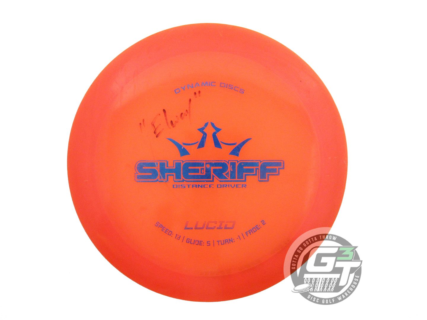 USED Dynamic Discs Lucid Sheriff 168g Orange Blue Shatter Distance Driver Disc