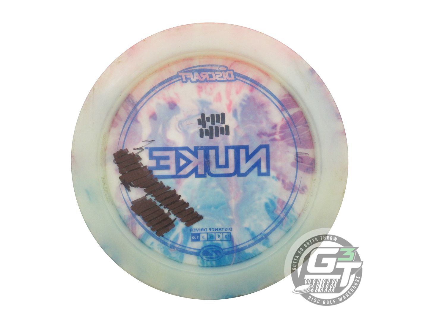 USED Discraft Z Nuke 177g White HOME DYED Distance Driver Golf Disc