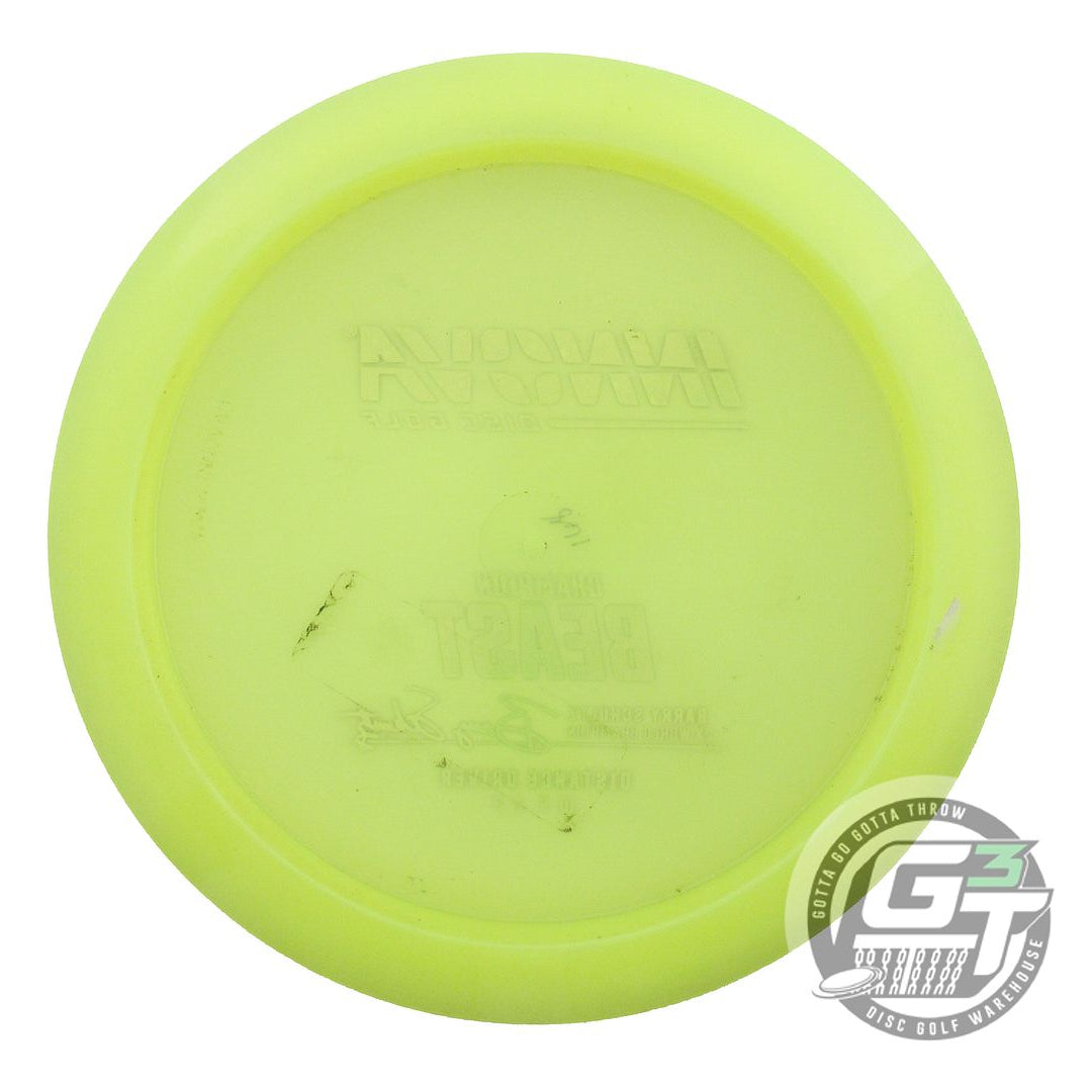 USED Innova Champion Beast 168g Yellow Red Glitter Foil Distance Driver Disc