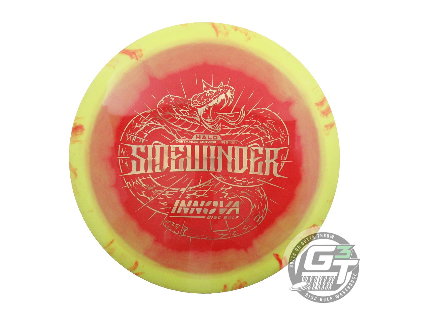 USED Innova Halo Star Sidewinder 159g Yellow-Red Distance Driver Golf Disc