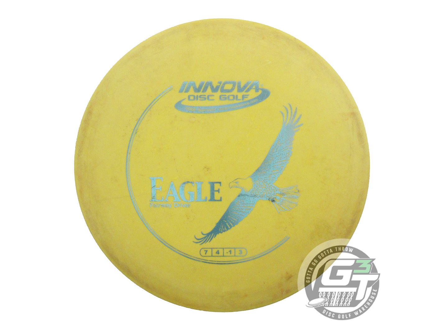 USED Innova DX Eagle 175g Yellow Silver Foil Fairway Driver Golf Disc