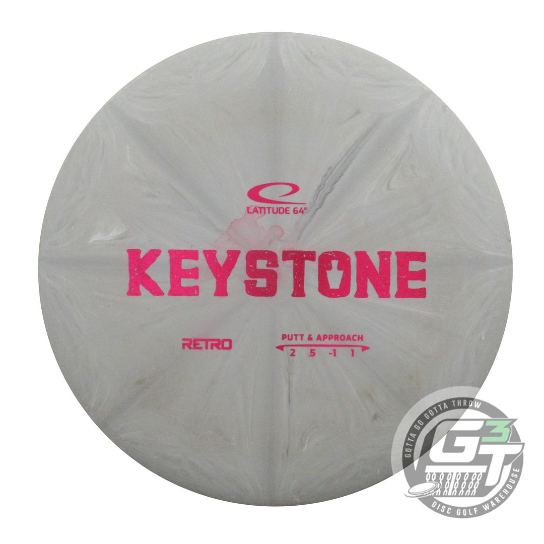 USED Latitude 64 Retro Burst Keystone 175g Gray Magenta Foil Putter Golf Disc