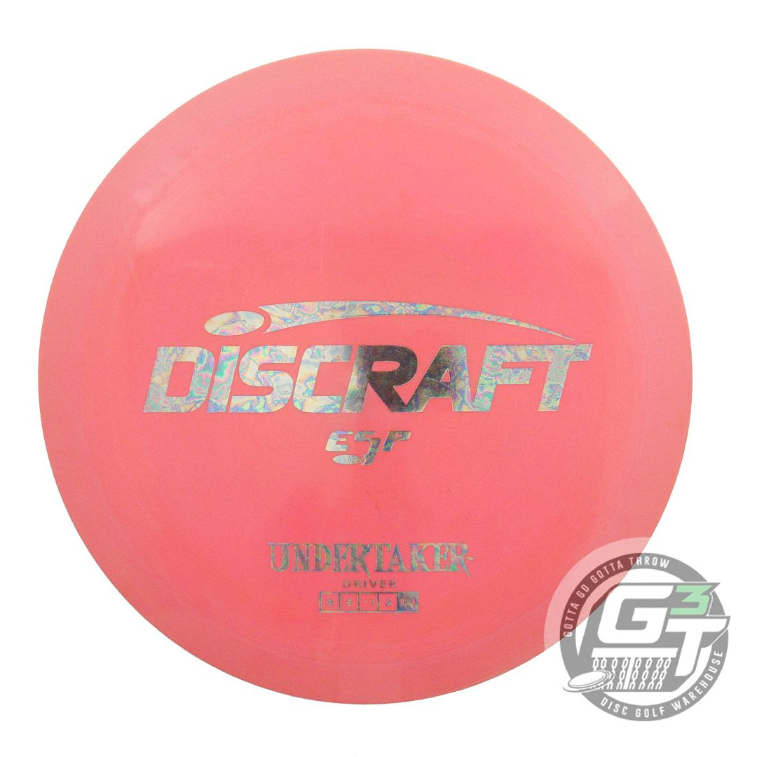 USED Discraft ESP Undertaker 176g Pink Oil Slick Foil Distance Driver Golf Disc
