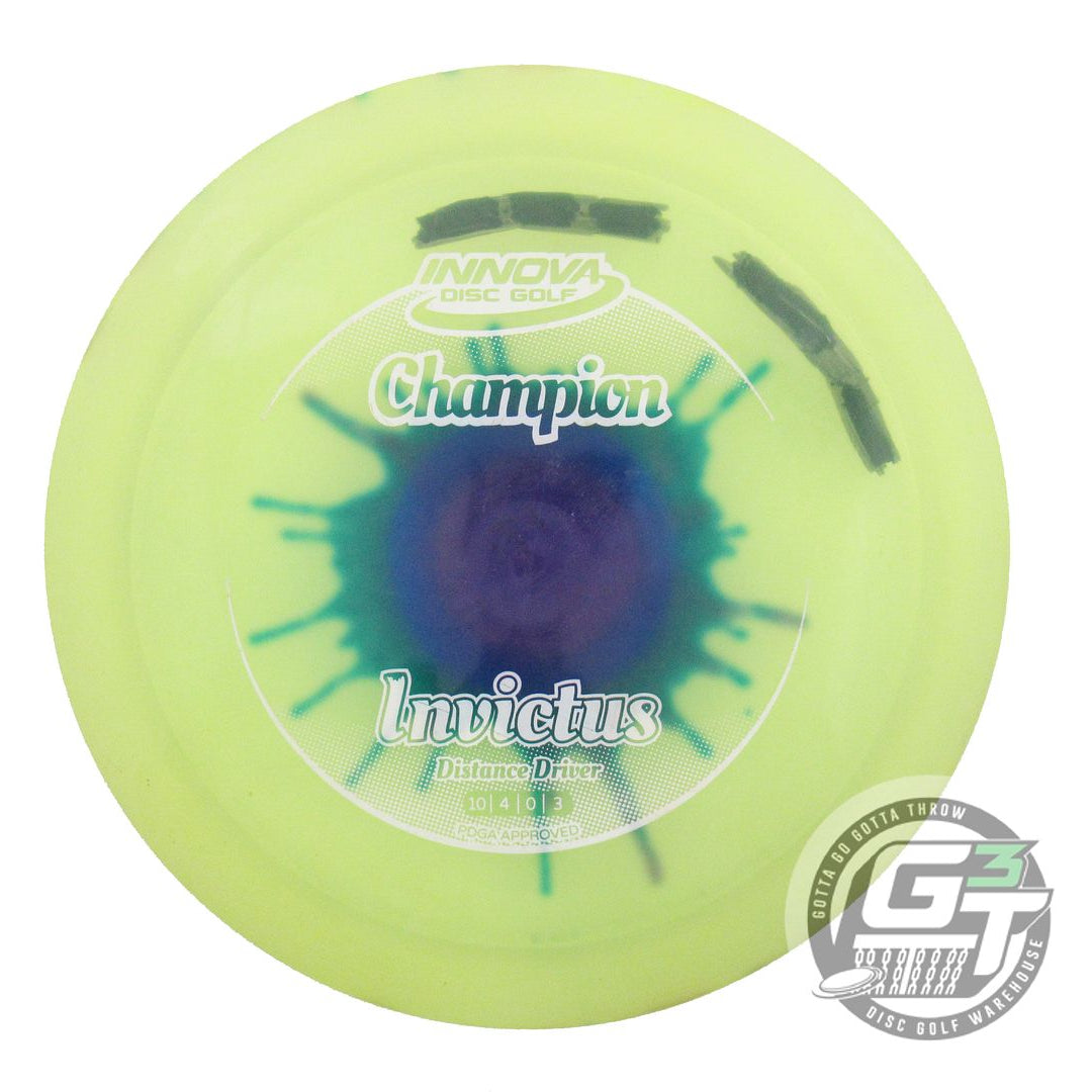 USED Innova I-DYE Champion Invictus 172g Yellow Burst Distance Driver Golf Disc