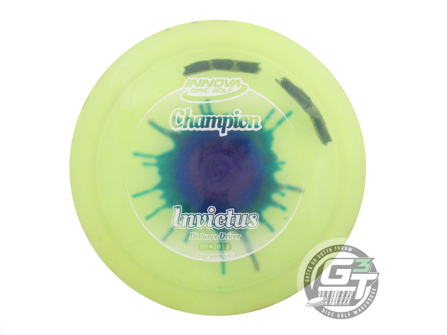 USED Innova I-DYE Champion Invictus 172g Yellow Burst Distance Driver Golf Disc