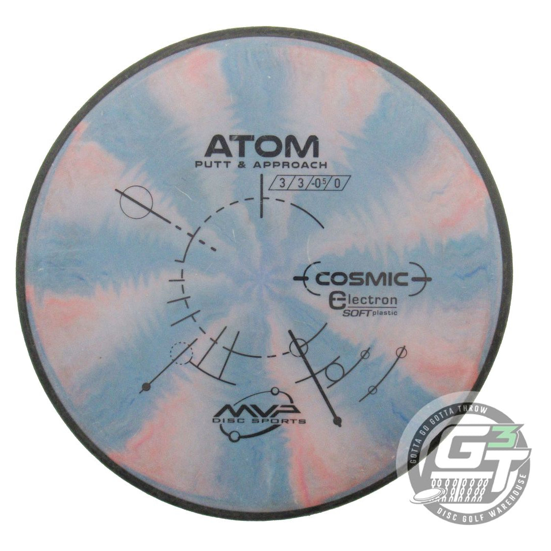 USED MVP Disc Sports Classic Cosmic Electron Soft Atom 167g Blue-Pink Golf Disc