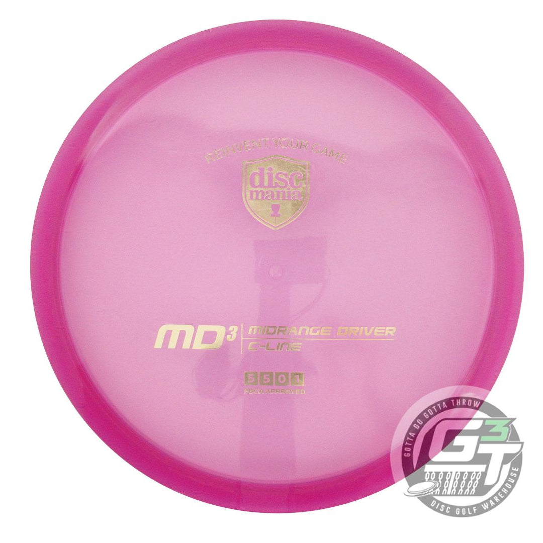USED DiscMania C-Line MD3 177g Magenta Gold Foil Midrange Golf Disc