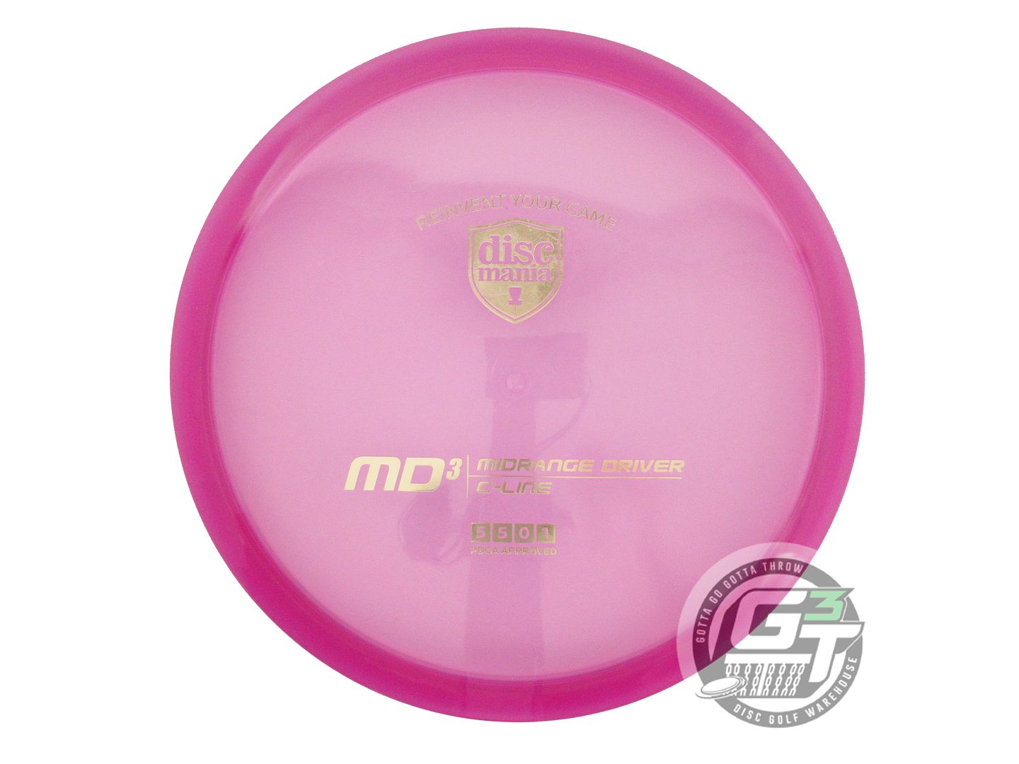 USED DiscMania C-Line MD3 177g Magenta Gold Foil Midrange Golf Disc