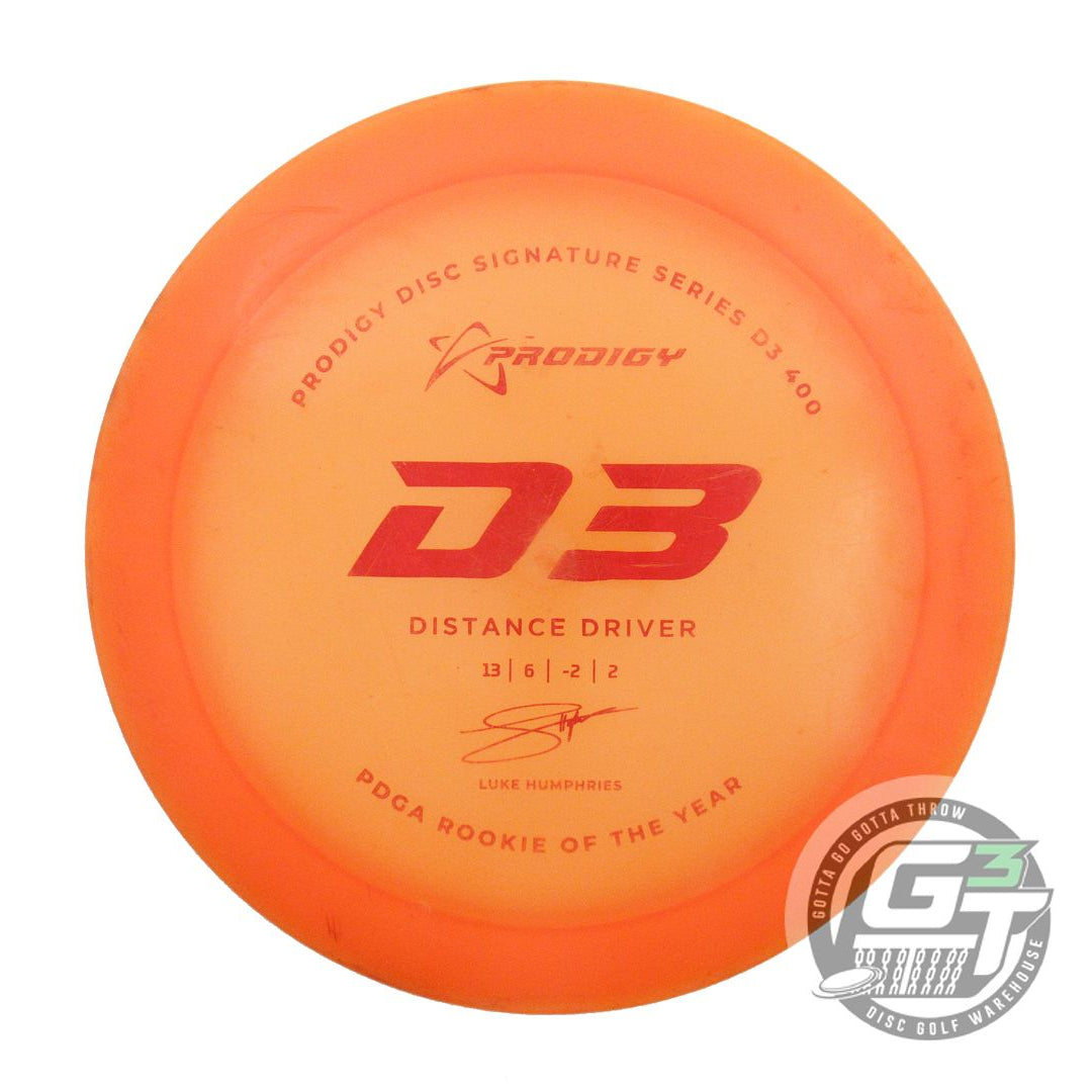 USED Prodigy Discs 400 D3 174g Orange Red Star Foil Distance Driver Golf Disc