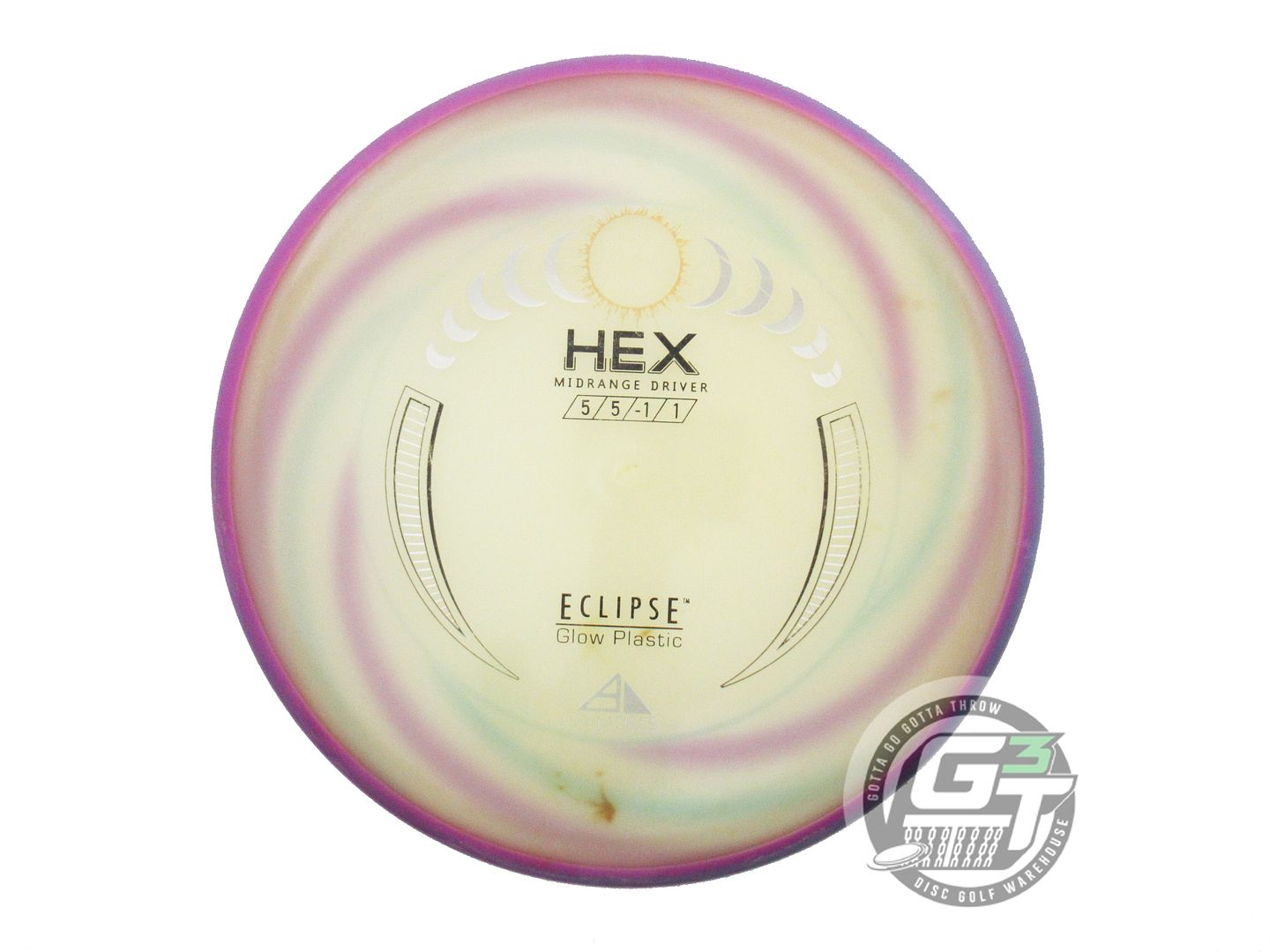 USED Axiom Discs Eclipse Proton Hex 176g Purple Rim Midrange Golf Disc