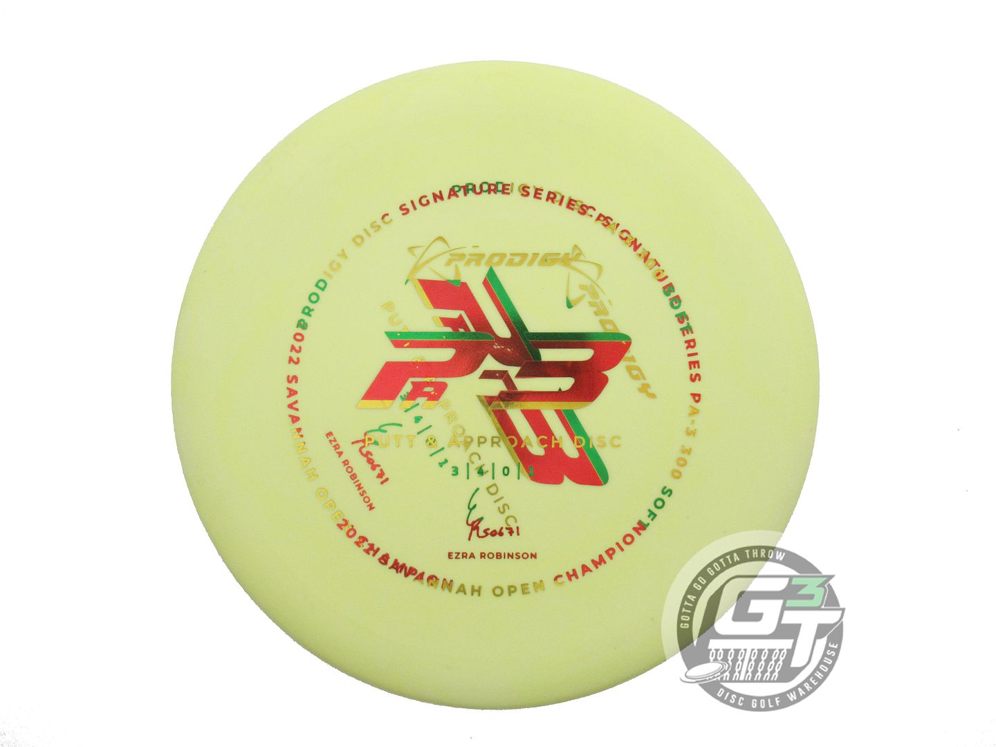 USED Prodigy Discs X-OUT 300 PA3 173g Yellow Putter Disc