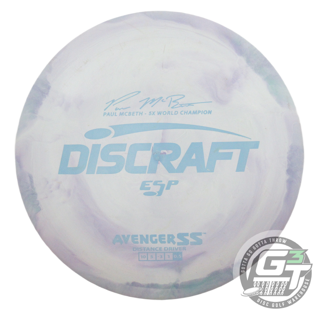 USED Discraft ESP Avenger SS 173g Lilac Sky Blue Stamp Distance Driver Golf Disc