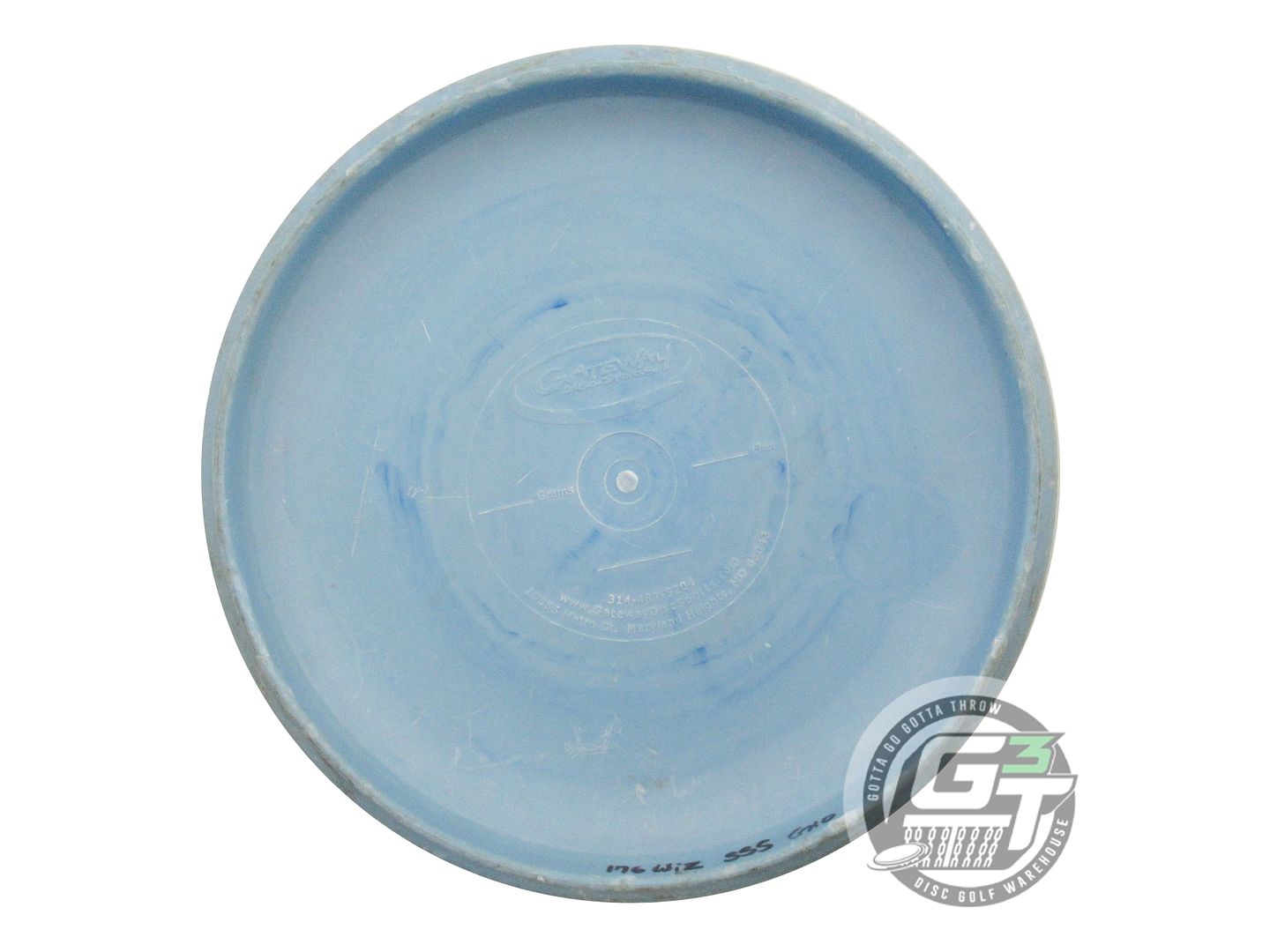 USED Gateway Super Glow SSS Wizard 176g Blue Rainbow Foil Putter Golf Disc
