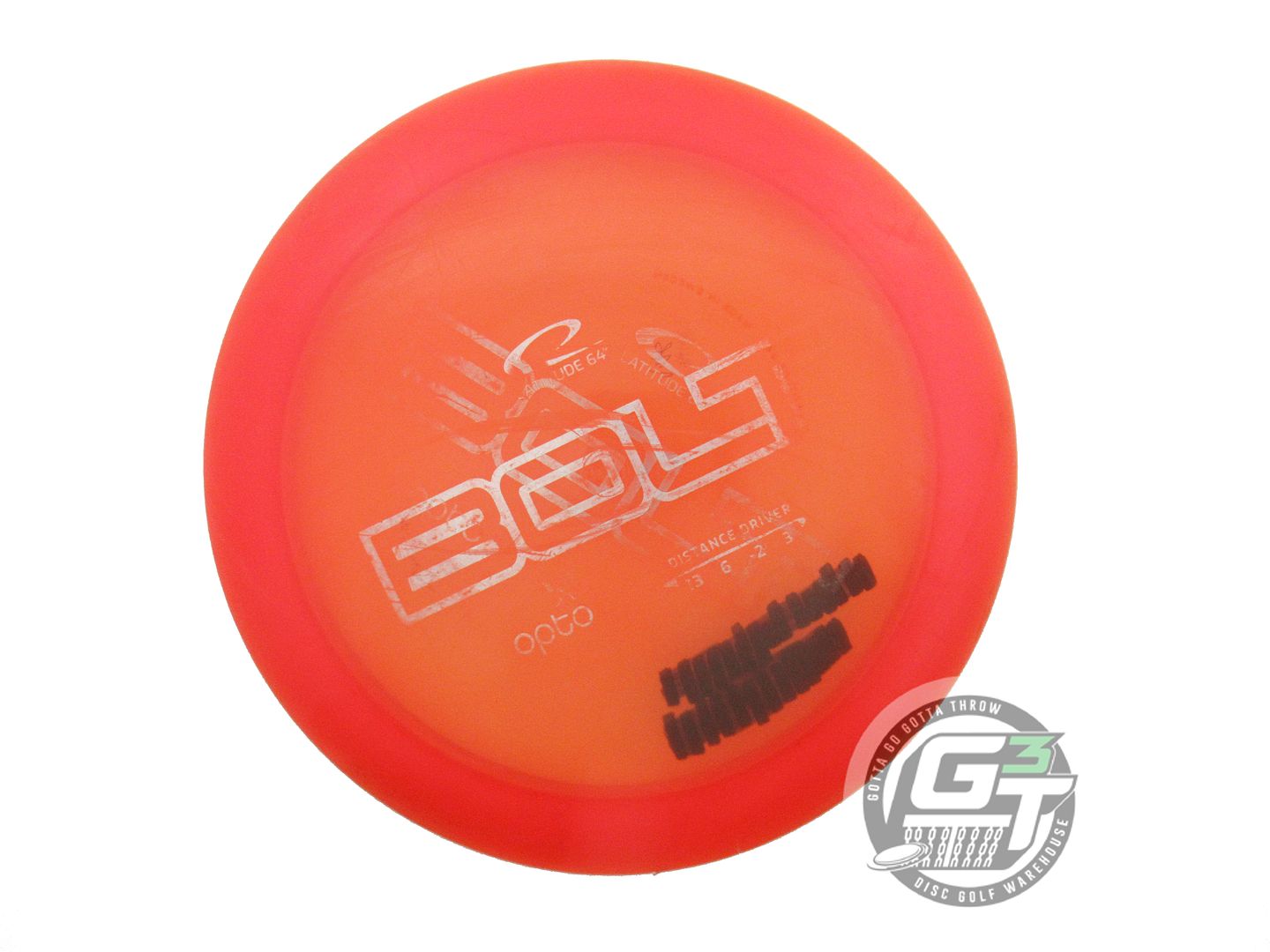 USED Latitude 64 X-OUT Opto Bolt 174g Orange Distance Driver Golf Disc