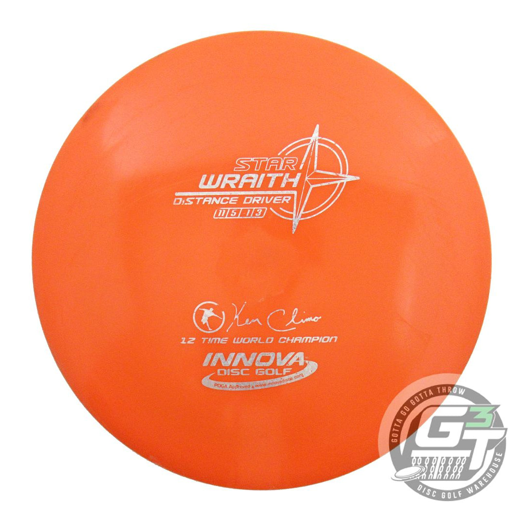 USED Innova Star Wraith 175g Orange Holo Star Foil Distance Driver Golf Disc