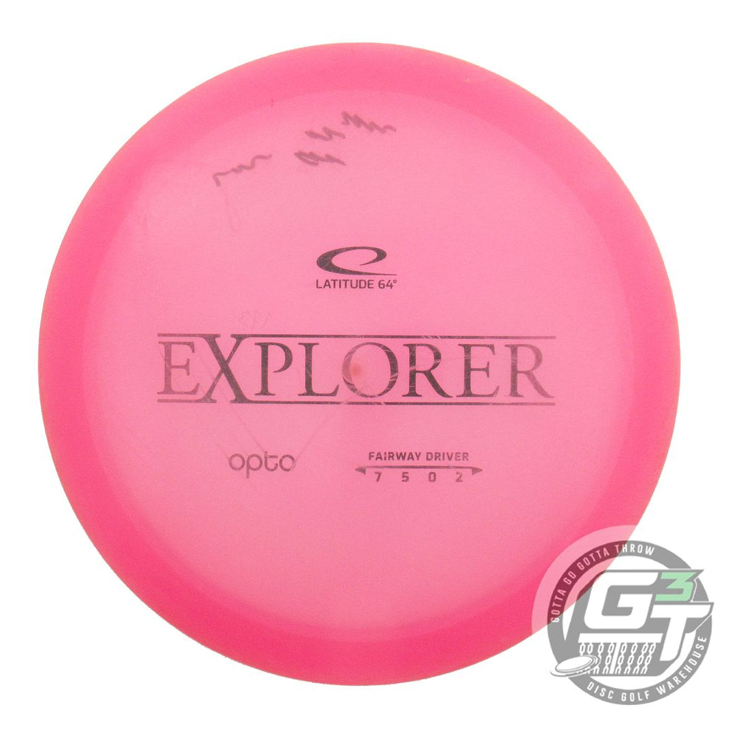 USED Latitude 64 Opto Explorer 172g Pink Black Stamp Distance Driver Golf Disc
