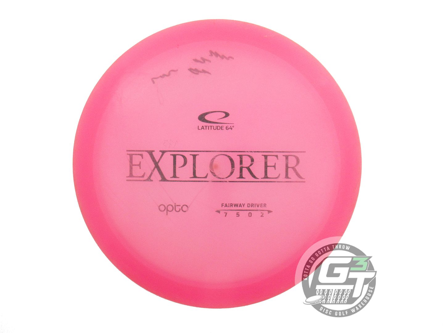 USED Latitude 64 Opto Explorer 172g Pink Black Stamp Distance Driver Golf Disc
