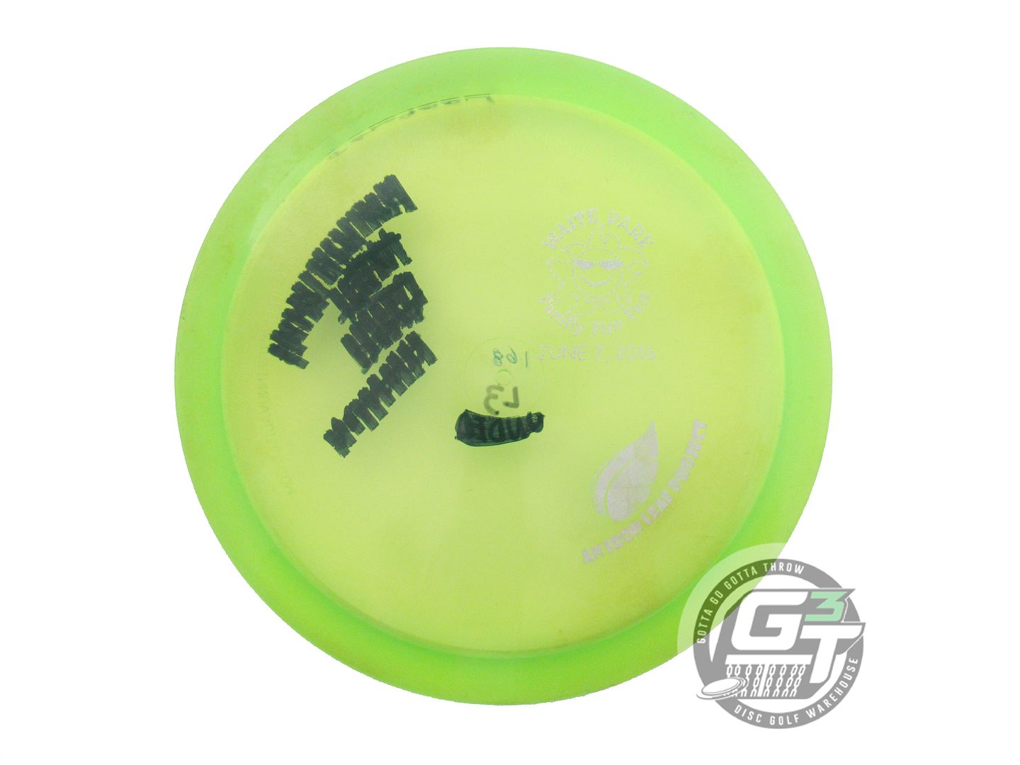 USED Innova Champion Leopard3 168g Lime Silver Glitter Foil Fairway Driver Disc