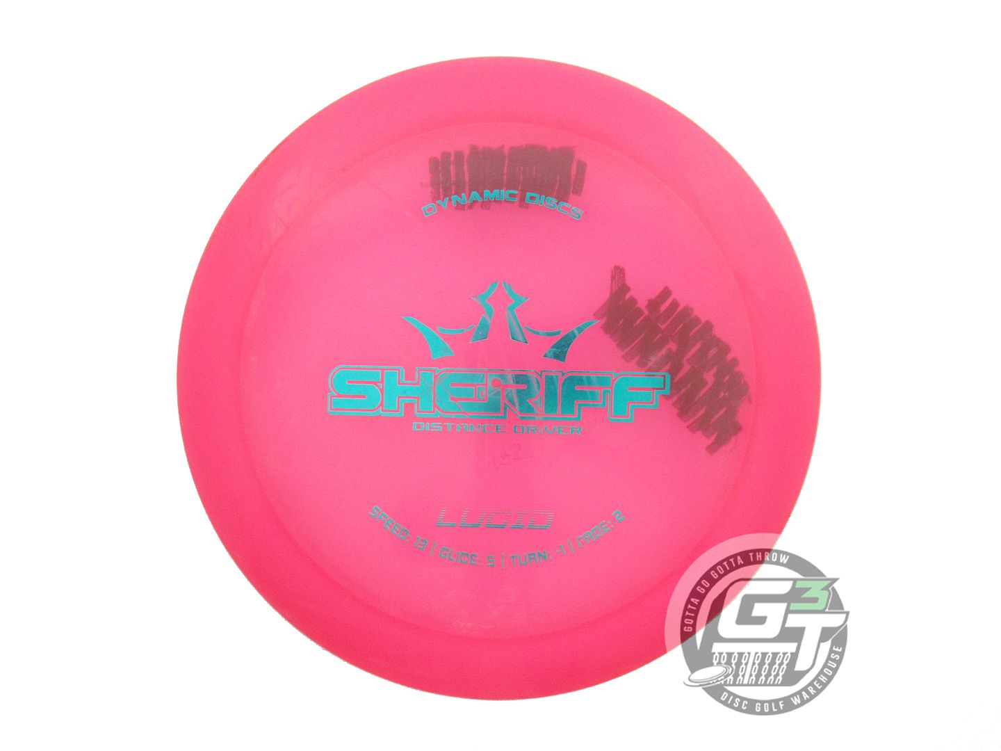 USED Dynamic Discs Lucid Sheriff 174g Pink Teal Foil Distance Driver Golf Disc