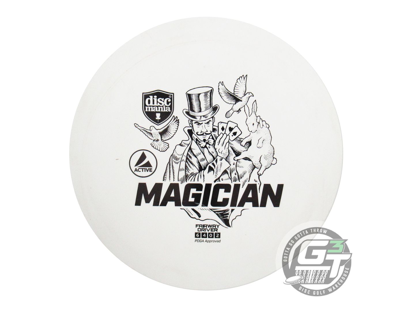 USED DiscMania Active Base Magician 170g White Black Stamp Fairway Driver Disc