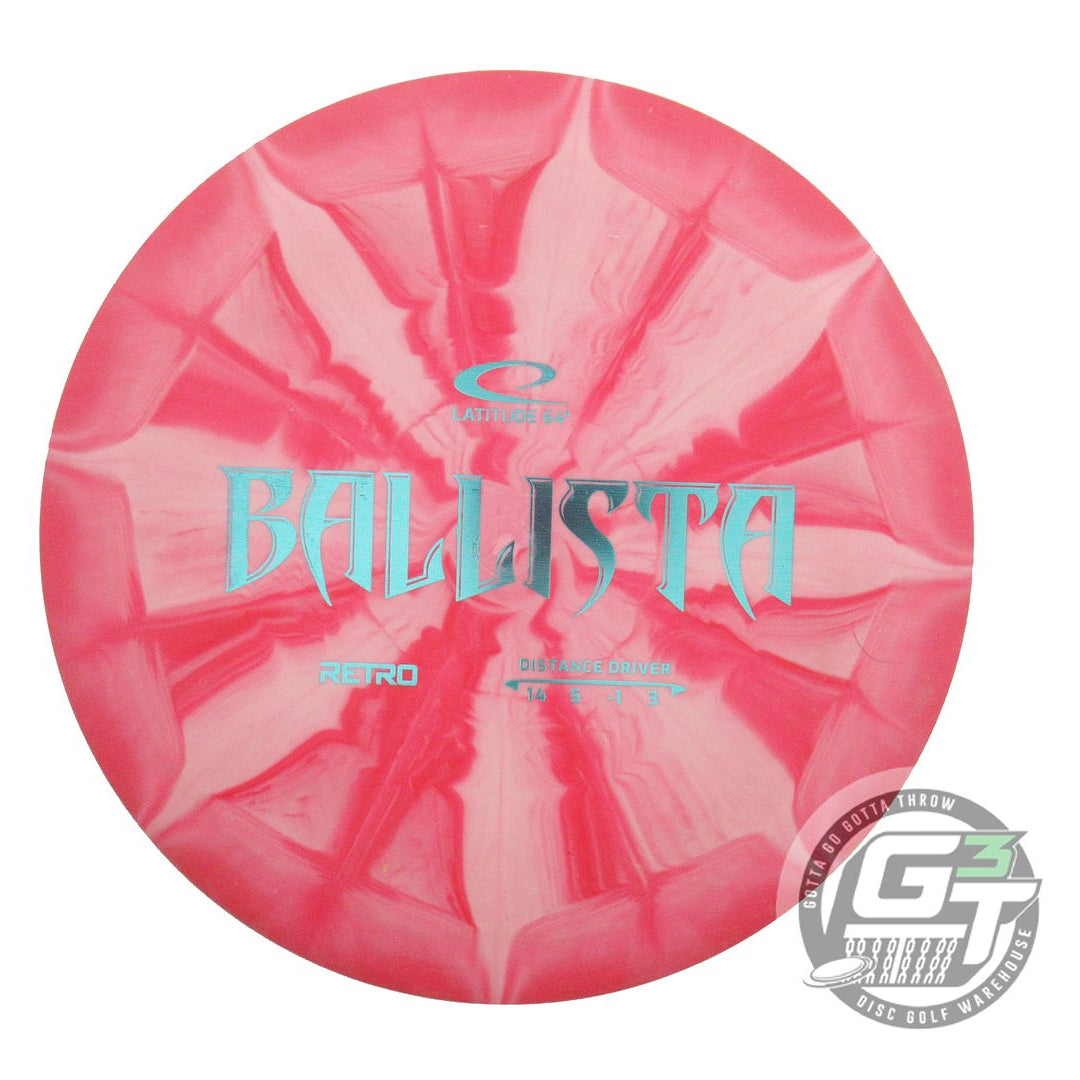 USED Latitude 64 Retro Burst Ballista 173g Red Aqua Foil Distance Driver Disc