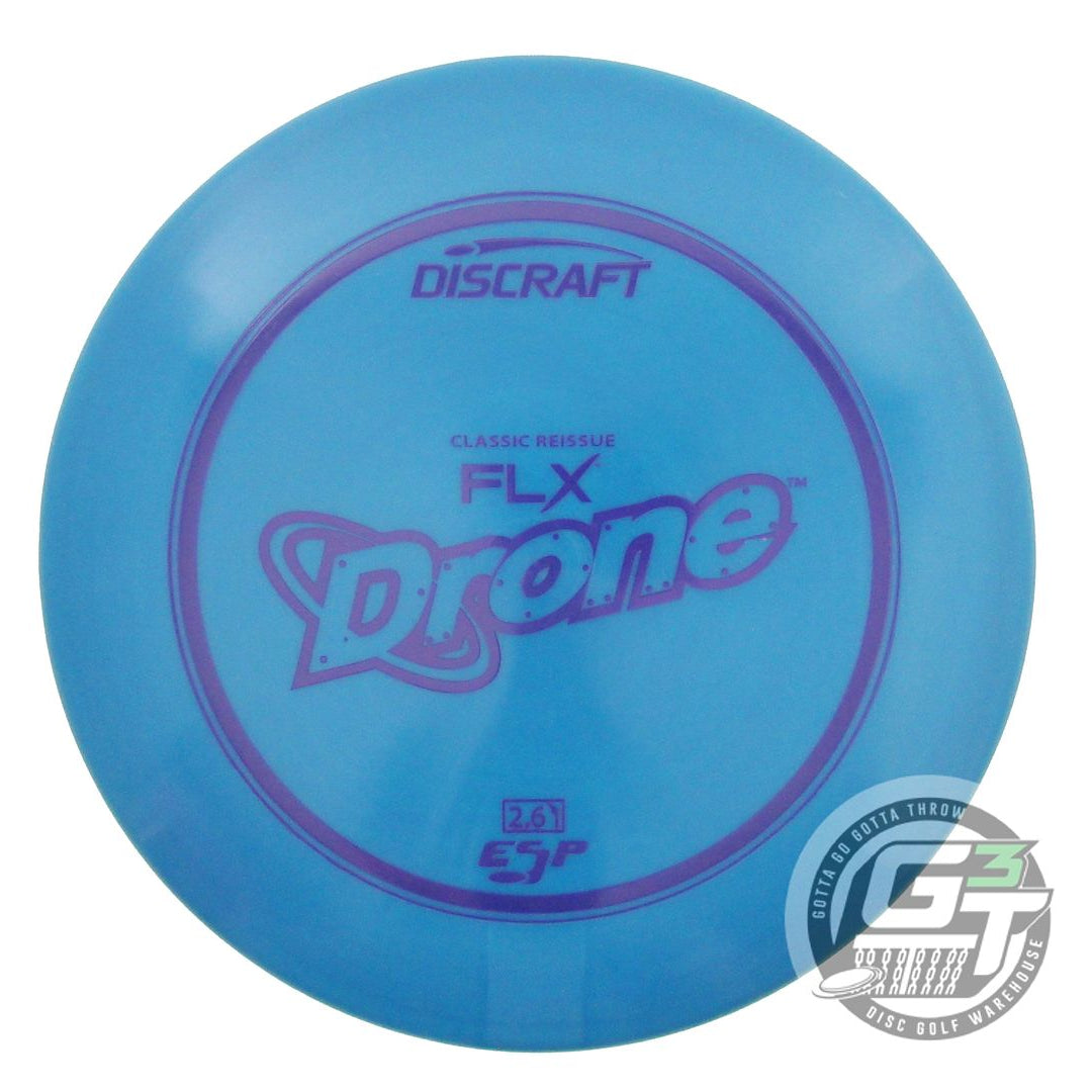 NOS Discraft Classic Reissue ESP FLX Drone 175g Blue Purple Stamp Midrange Disc