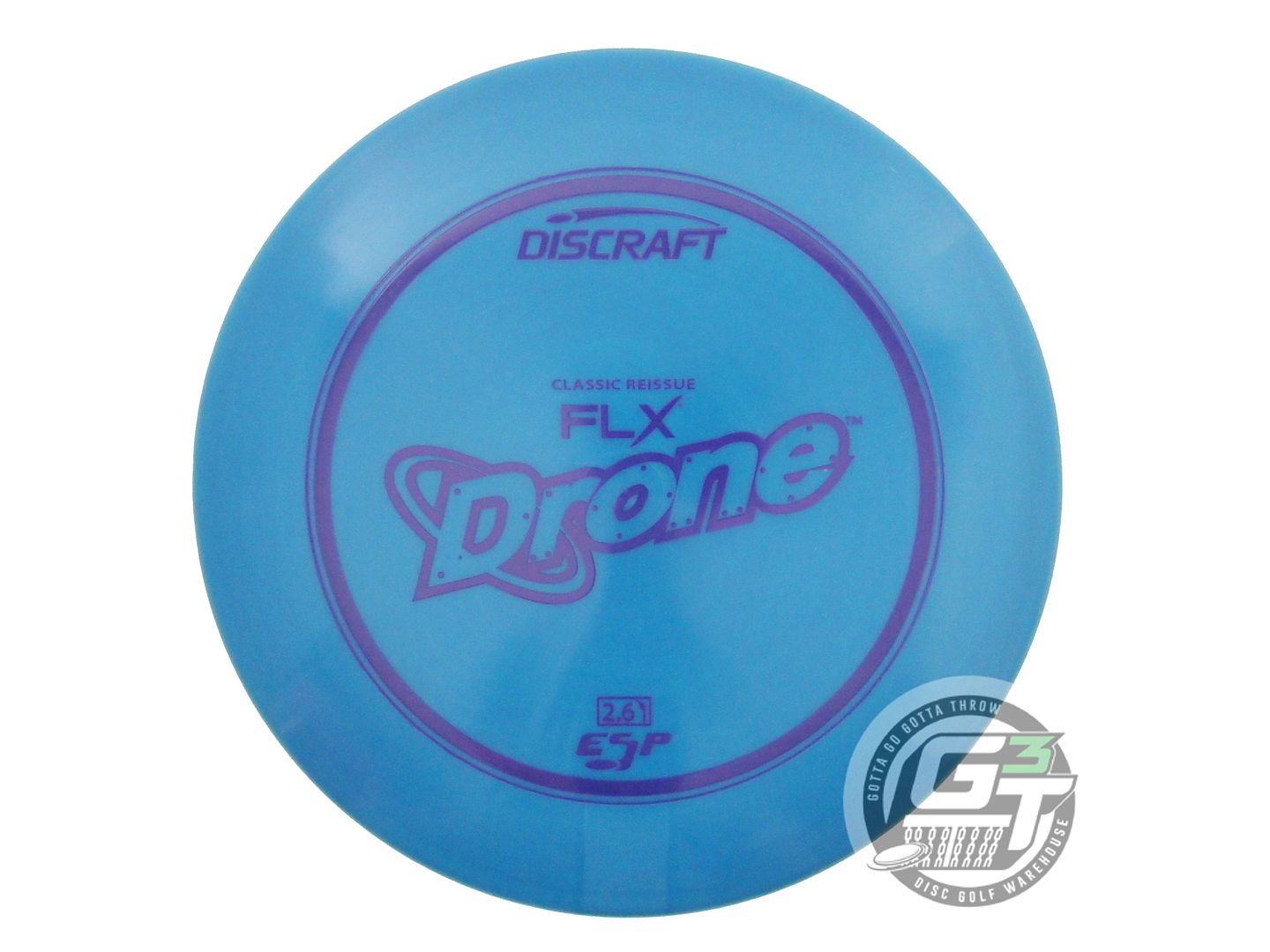 NOS Discraft Classic Reissue ESP FLX Drone 175g Blue Purple Stamp Midrange Disc