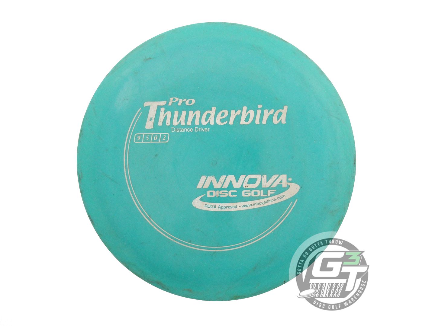 USED Innova Pro Thunderbird 175g Seafoam White Stamp Distance Driver Golf Disc