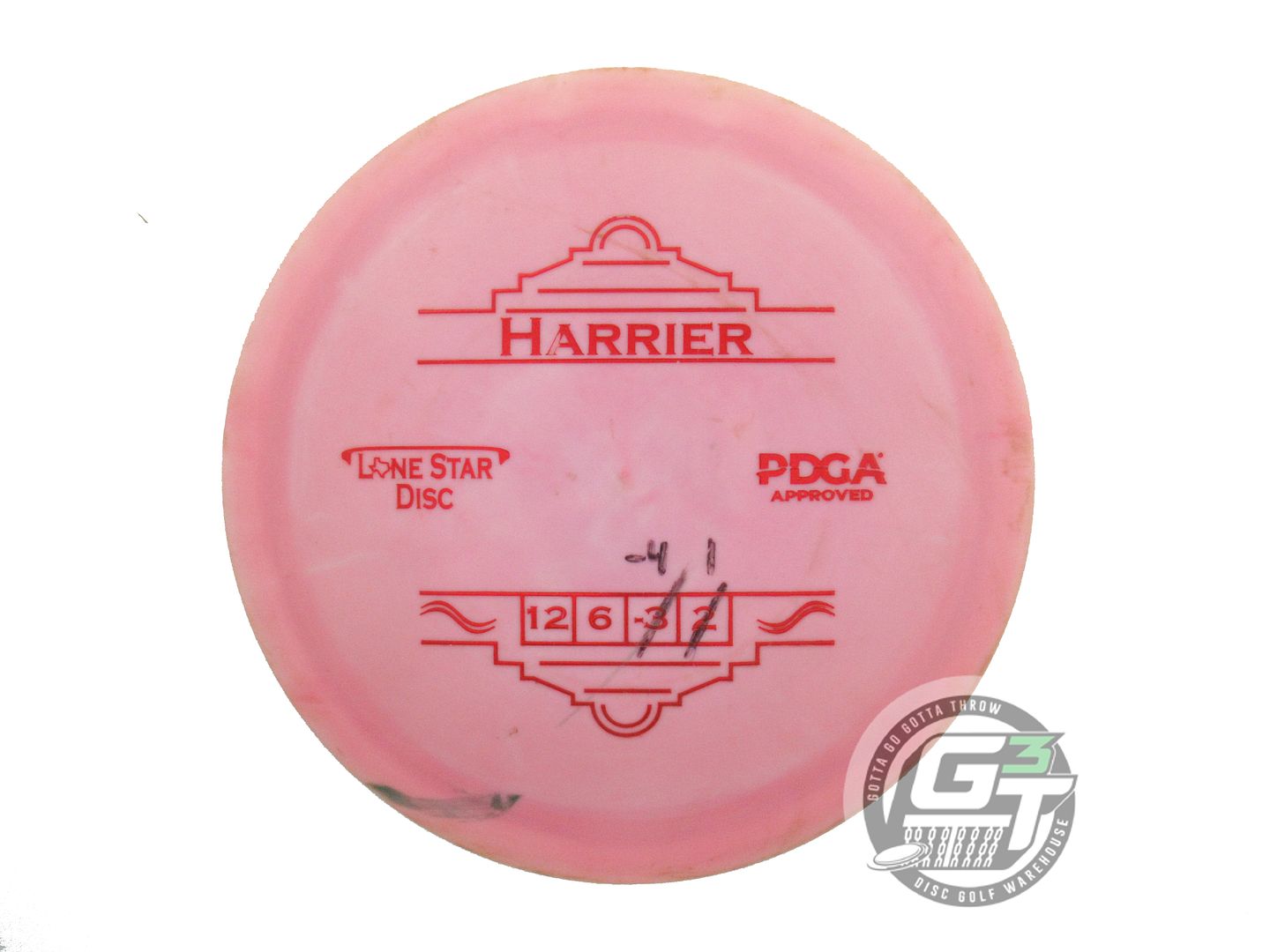 USED Lone Star Bravo Harrier 174g Pink Red Foil Distance Driver Golf Disc