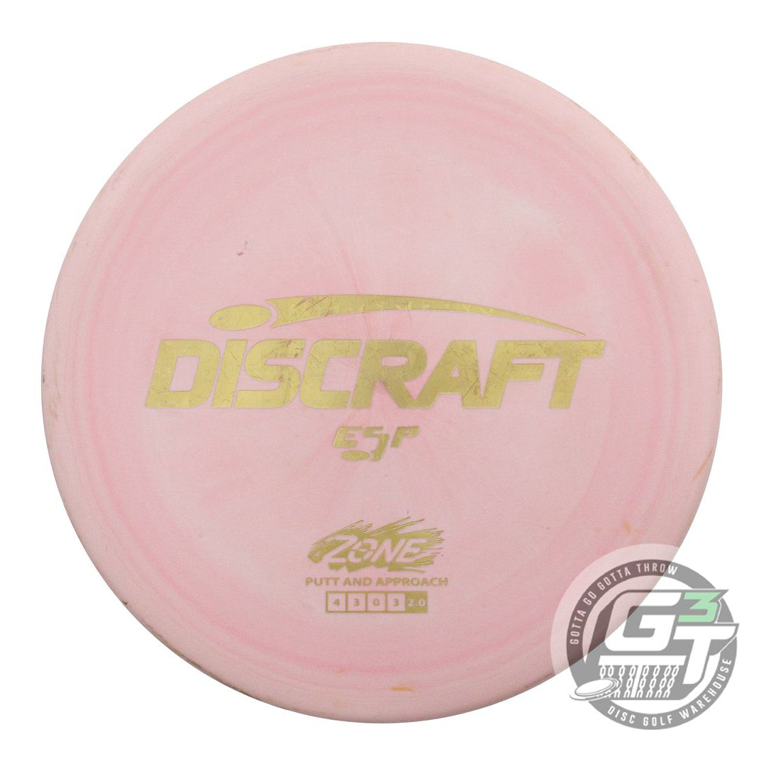 USED Discraft ESP Zone 176g Pink Gold Star Foil Putter Golf Disc