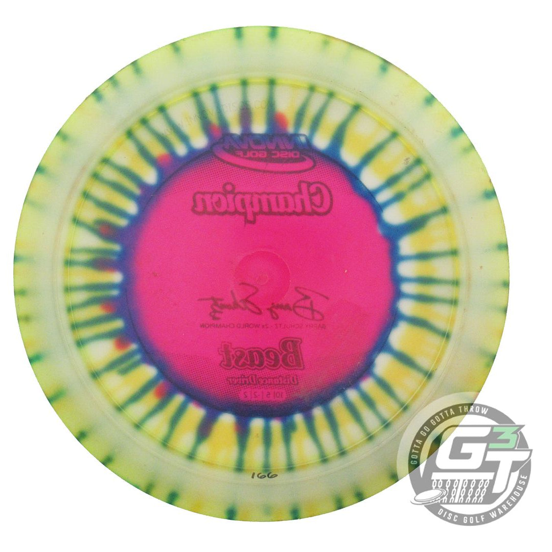 USED Innova I-DYE Champion Beast 166g Yellow Burst Distance Driver Golf Disc