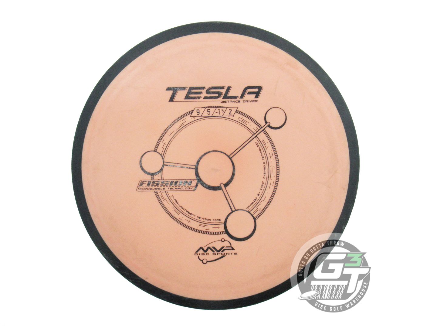 USED MVP Disc Sports Classic Fission Tesla 164g Peach Distance Driver Golf Disc