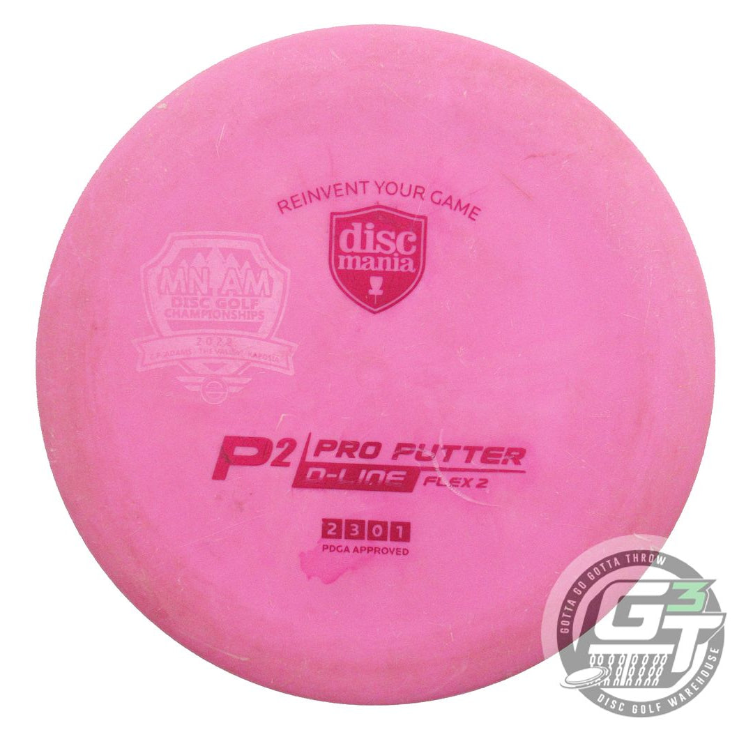 USED DiscMania D-Line Flex 2 P2 174g Pink Red Foil Putter Golf Disc