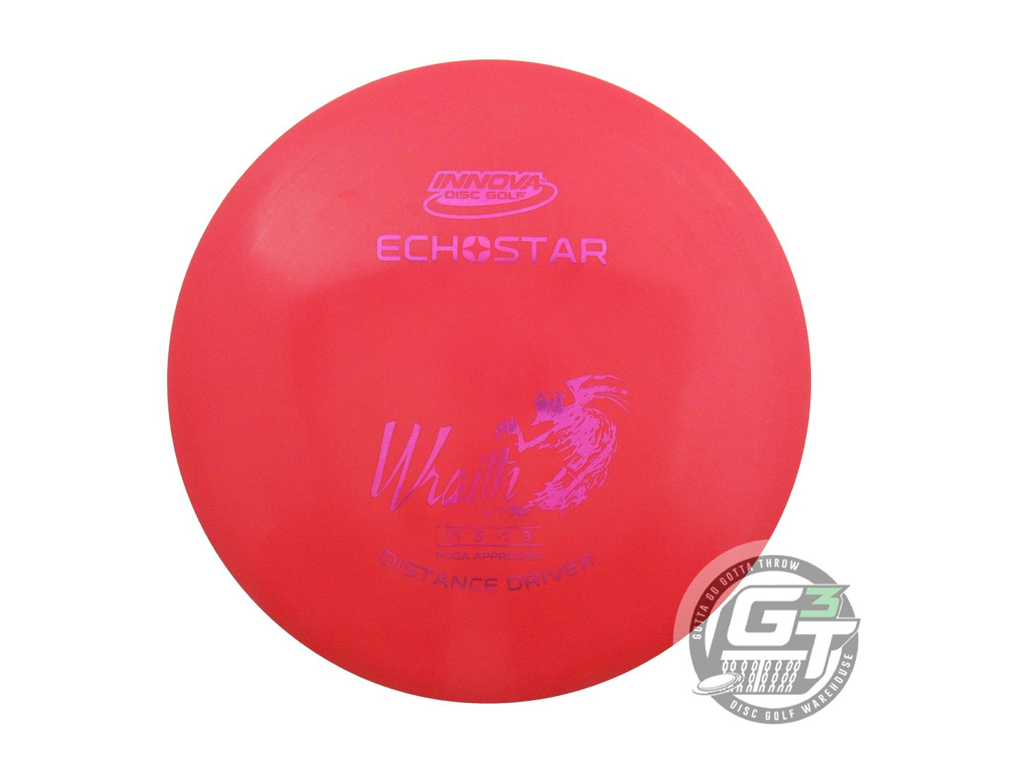 USED Innova Echo Star Wraith 176g Red Magenta Foil Distance Driver Golf Disc